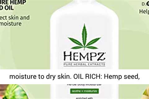 Hempz Fresh Coconut & Watermelon Moisturizing Skin Lotion, Natural Hemp Seed Herbal Body..