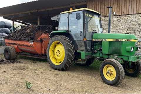 Muck spreading the old fashioned way!