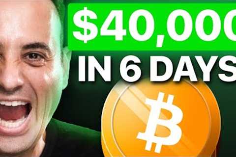 Bitcoin Could Hit $40K In 6 Days! (Breakout Happening NOW)