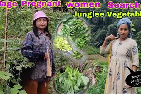 Search And Collecting Organic Vegetables From Jungle And Farm|| Village Life||