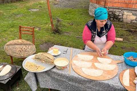 Recipe for KUTAB with meat and herbs | Azerbaijani village dishes