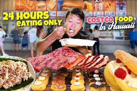 24 Hours Eating ONLY Costco Food in Hawaii! World''s BEST Costco Food?!