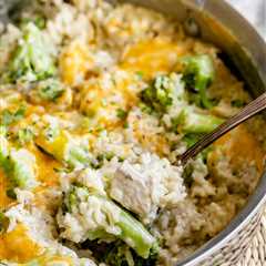 One Pan Chicken and Rice with Broccoli