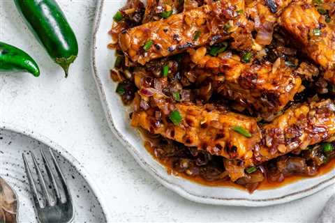 Sticky Tempeh Strips with Sweet Jalapeño Glaze