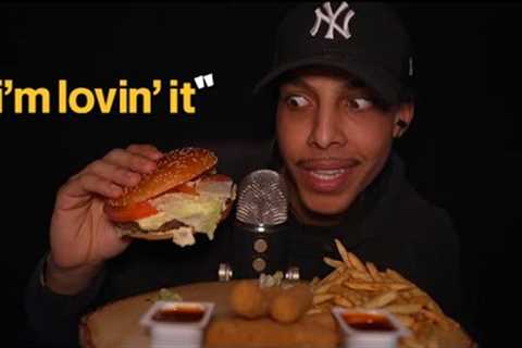 ASMR McDonalds Big Tasty Mukbang | Eating Sounds & Storytime 🍔🍟