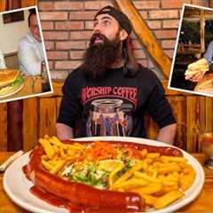EATING THE BIGGEST BRATWURST IN GERMANY AT FRANKFURT''S FAMOUS GIANT FOOD RESTAURANT |..