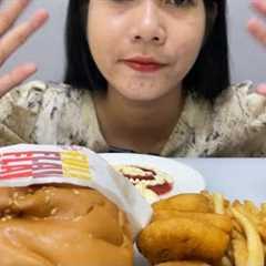 Burger, Filet O Fish And Crispy Potato Eat ASMR MUKBANG