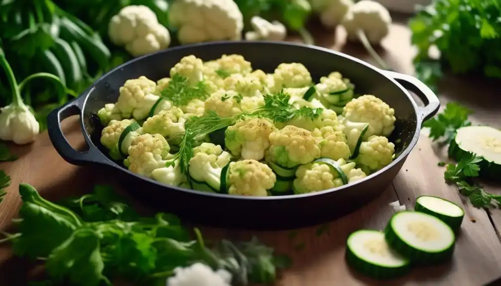 Low Carb Sauteed Cauliflower and Zucchini Recipe