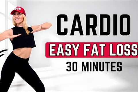 🔥30 Min CARDIO FAT BURN🔥14 Days Weight Loss Challenge - No Jumping, No Squat, No Lunge🔥Diet..