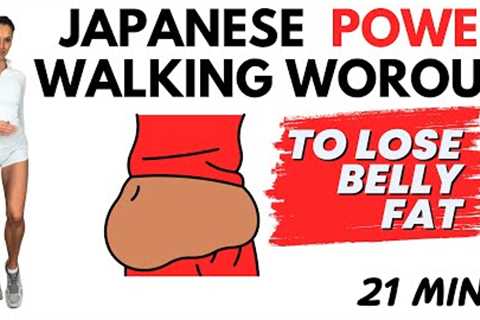 21 Min JAPANESE WALKING WORKOUT to LOSE BELLY FAT 🔥 3x3 Method  - by Lucy Wyndham-Read