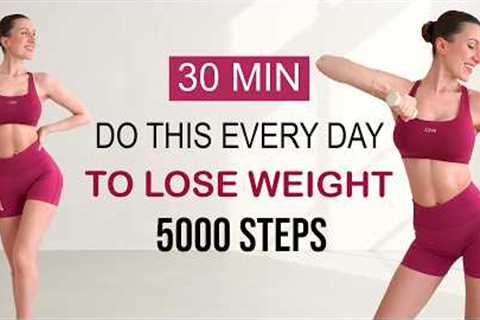 Do This Every Day To Lose Weight & Tone Your Body🔥| 5000 Steps, optional: Small Weights, No..